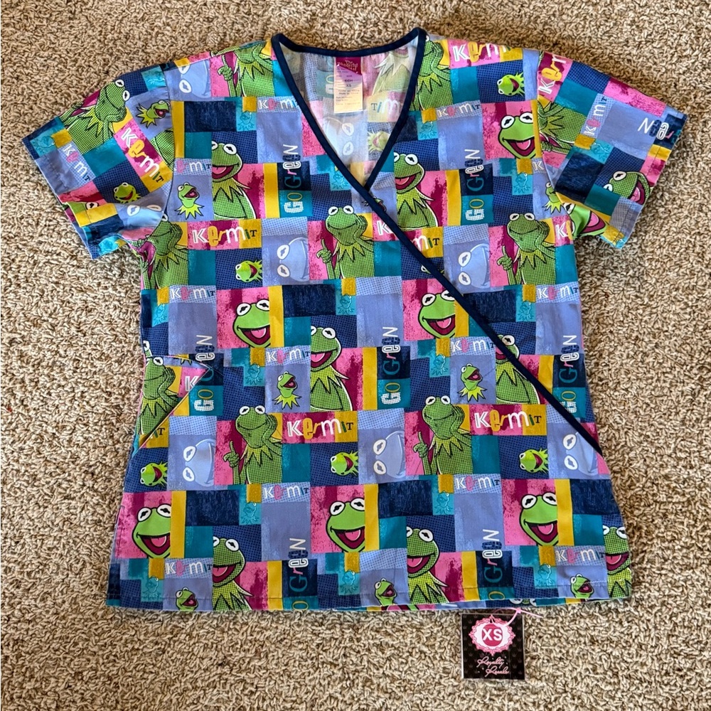 Colorful Cartoon Print Women's Short Sleeve Top